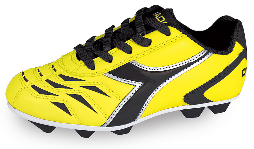 Black / Neon Yellow Diadora Men's Capitano VS MD Soccer Shoes Cleats 