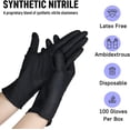 thumbnail image 3 of Cherish Black Nitrile Disposable Gloves, Latex & Powder Free, Textured Tips, 100 Pcs/Box (Medium/Large), 3 of 7