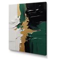 thumbnail image 2 of Designart "Golden Merge of Green and Black Ink III" Abstract Canvas Wall Art - Modern Green Abstract Painting Bedroom Canvas Wall Art, 2 of 6