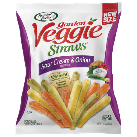 Sensible Portions Garden Veggie Straws, Sour Cream & Onion, 14 oz