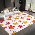 thumbnail image 2 of Living Room Area Rug 8x10 ft Autumn Theme Orange Leaves Washable Non-Slip Area Rug, 3D Print Low-Pile Carpet for Bedroom, Kids Room, Nursery, Home Decor Rugs, 2 of 7