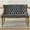 Gray, variant on CQSXDA Velvet Double Dining Loveseat Bench, 2-Seat Tufted Design with Gold-Plated Steel Legs for Modern Spaces, Gray