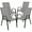 Gray, variant on Flash Furniture Flash Furniture Brazos Series Outdoor Stackable Patio Chairs for Adults, Set of 4, Black