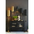 thumbnail image 3 of Kalalou Inc Antique Gold Floor Lamp With Fluted Black Metal Shade, 3 of 6
