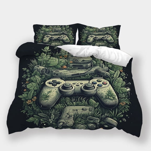 Bedroom Decor Gamepad Printed Bedding Set Teen Adult Hot Sale Home Textiles Bedding Suit,Queen (90"x90")