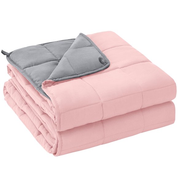 Manta pesada Yescool, rosa y gris, 9 kg, refrigeración, 152 x 203 cm