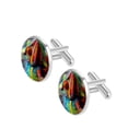 thumbnail image 2 of Chameleon Stainless Steel Silver Jewelry Cufflinks for Formal Attire and Business Meetings, 2 of 6
