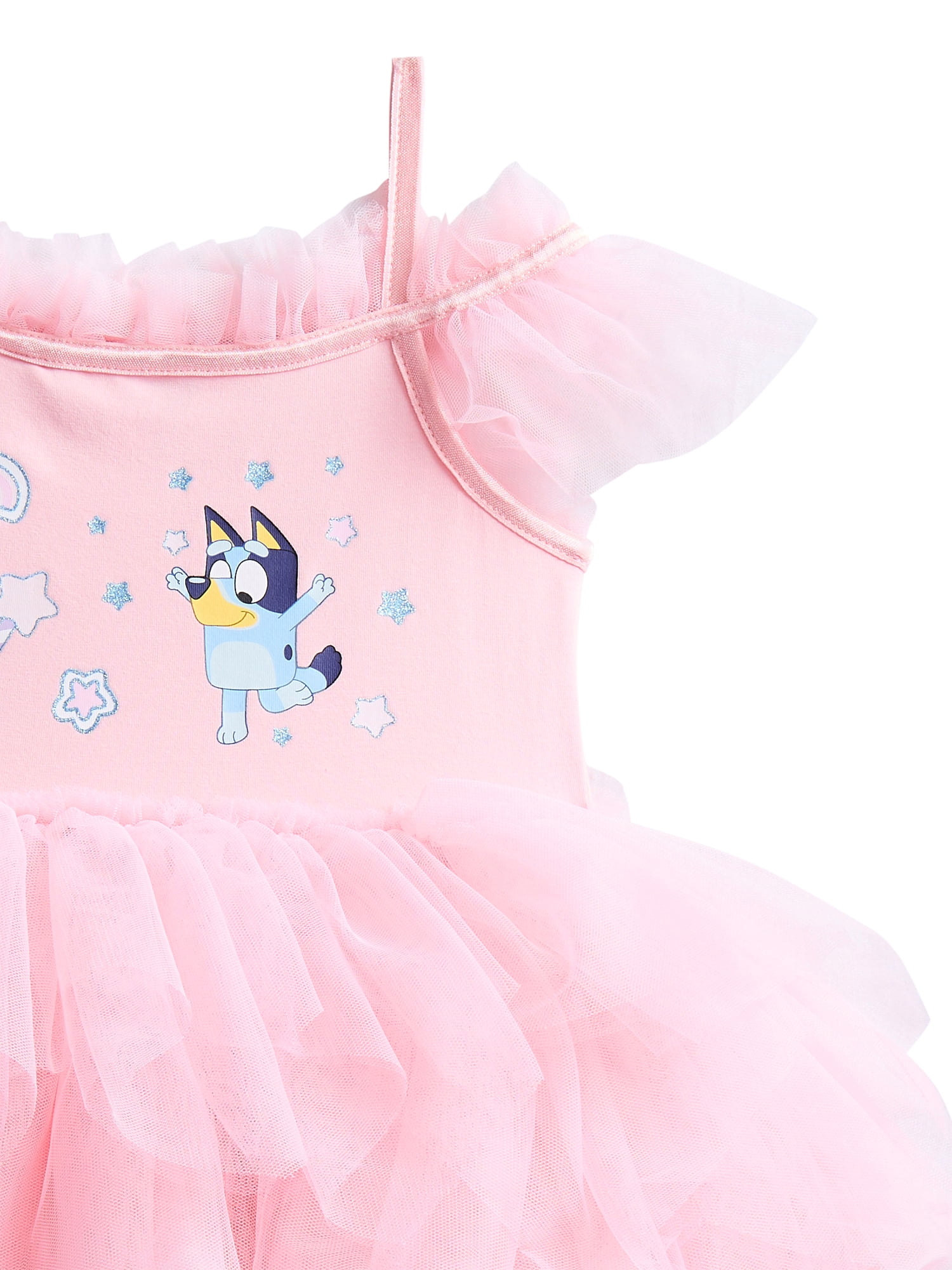 Bluey Baby and Toddler Girls Glitter Tutu Dress, Sizes 0/3M-5T