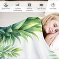 thumbnail image 3 of GOSMITH Blanket Pretty Pineapple in Tropical Flowers Illustration White, 3 of 6