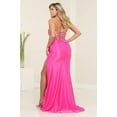 thumbnail image 4 of May Queen MQ2088 Juniors Womens Sheer Beaded Embellished Long Gala Gown, 4 of 6