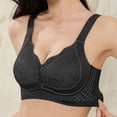 thumbnail image 4 of Ohufall Women's Bra Print Wide Strap V Neck Bra Solid Color Fashion Wireless Bras,34A/B/C-42A/B/C, 4 of 5