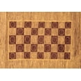thumbnail image 1 of Ahgly Company Indoor Rectangle Checkered Brown Modern Area Rugs, 6' x 9', 1 of 4