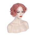 thumbnail image 3 of BERON Pink Short Wigs Women Girls Curly Bob Hair Wig Synthetic Body Bob Wigs, 3 of 3