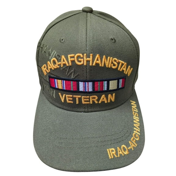 US Military Iraq-Afghanistan Veteran Olive Adjustable Baseball Hat Cap