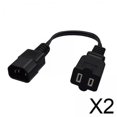 thumbnail image 1 of Cable de extensión de alimentación de CA,Enchufe IEC 320 C14 macho estándar americano hembra,Enchufe IEC 320 C14 al cable de alimentación estándar americano,IEC 320 C14 al cable de, 1 of 9