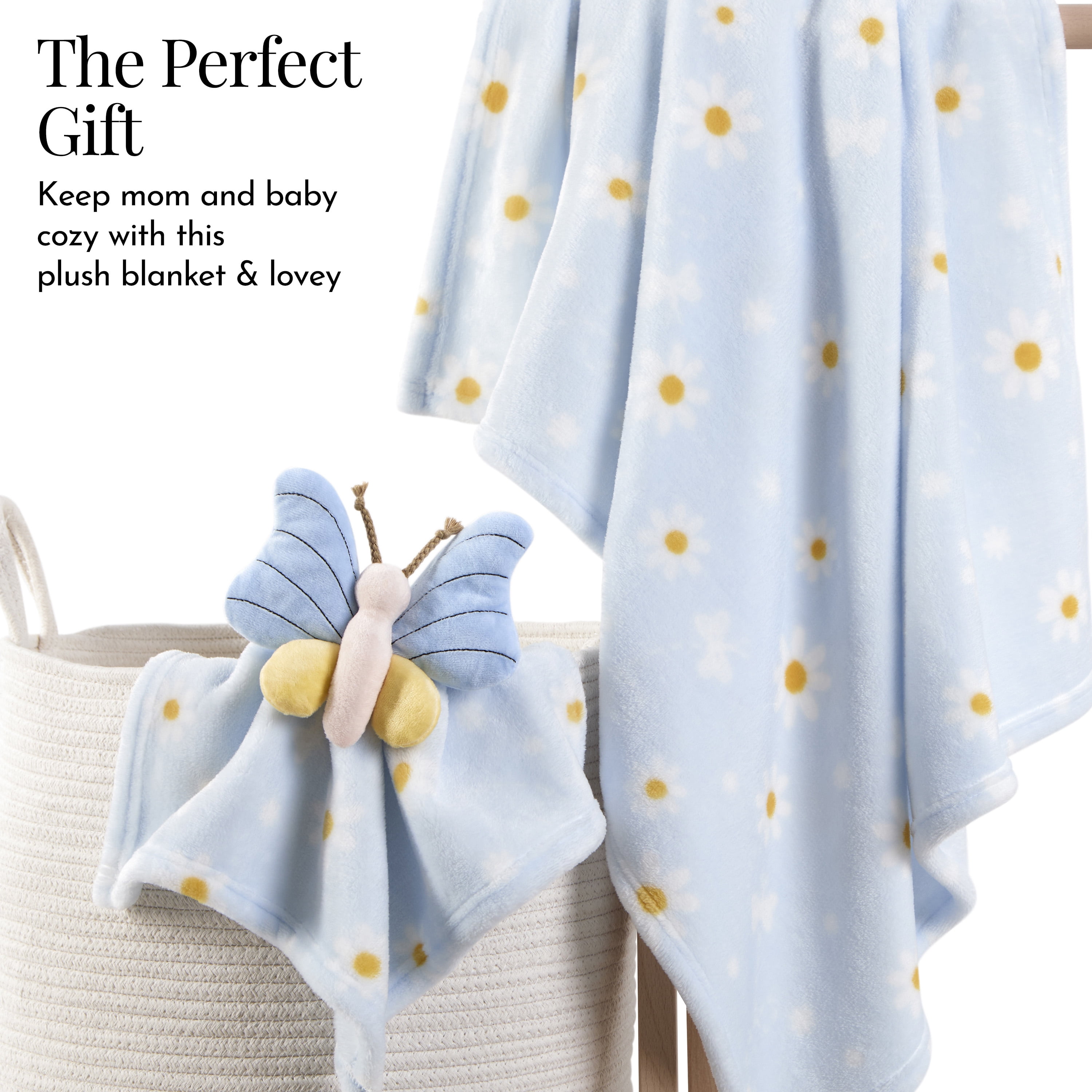 Evolur Secret Garden 2 pc Gift Set - Blanket with Lovey Garden Print