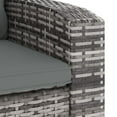 thumbnail image 5 of vidaXL Garden Reclining Chair with Cushions Grey Poly Rattan, 5 of 5