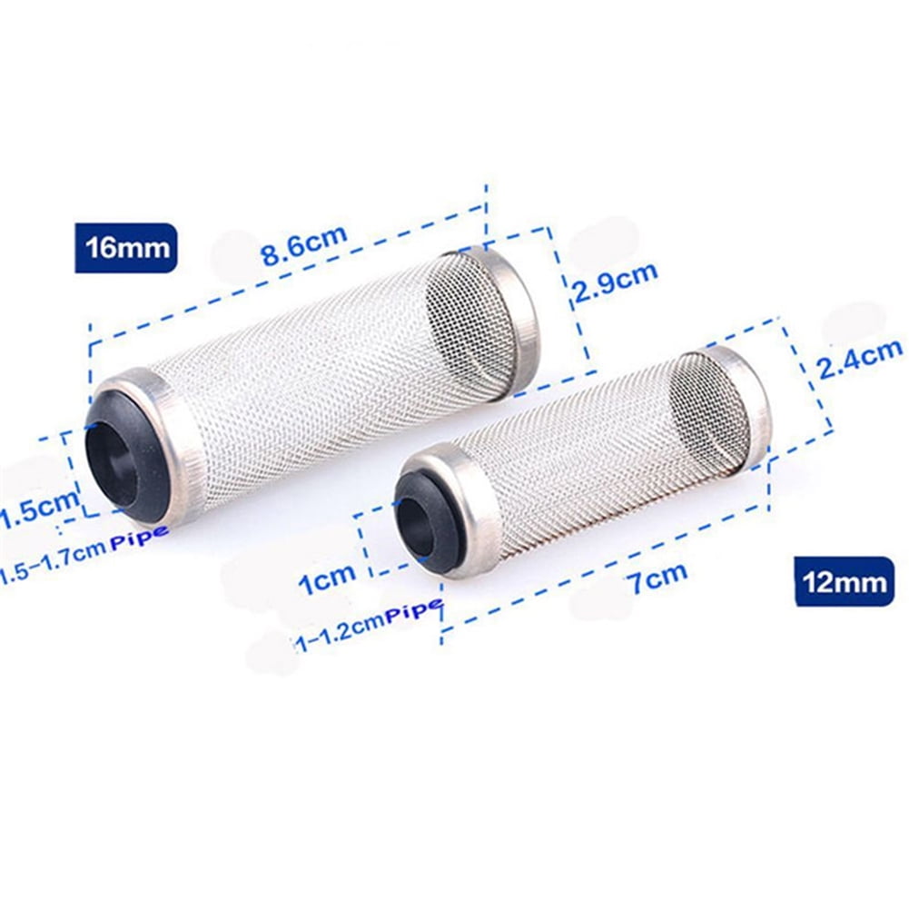 Stainless Steel Filter Mesh Inlet Case Aquarium Fish Tank Filter Inflow Inlet Protect Size16mm