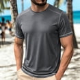 thumbnail image 2 of yardsong Men's Athletic Running T-Shirts Quick Dry Gym Workout Shirts Summer Moisture Wicking Short-Sleeve Sports Tee Tops 2026 Dark Gray,7XL, 2 of 7