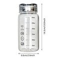 thumbnail image 2 of 8.8oz Glass Water Bottle with Scale & Lid clear Water cup for Coffee Juice Daily Hydration(Clear-13.3cm), 2 of 8