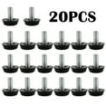 thumbnail image 3 of Hands DIY Paquete de 20 Pies de Nivelación Ajustables Muebles de Pie de Mesa M8 Tornillo Protector de Piso Antideslizante Muebles Ajustables Tornillo de Nivelador Tornillo de Pie de Base Redonda Negra para Sofá Silla Patas de Mesa, 3 of 5