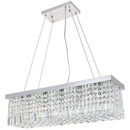 Modern Crystal Chandelier Lights A1a9 Luxurious Rectangle Raindrop Elegant Ceiling Light Fixture Flush Mount Chrome Led Pendant Lighting For Dining Room Living Foyer Lounge L31 5 Canada - Raindrop Pendant Lighting