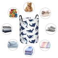 thumbnail image 5 of Large Laundry Basket with Handles - Cartoon Funny Cute Shark_B Kids Baby Dirty Clothes Laundry Hamper for Bedroom Aesthetic, 5 of 5