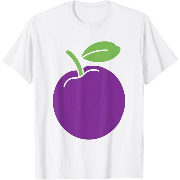 Fruit Plums small minimalist Fruits simple Plum T-ShirtMen's and women's pure cotton short-sleeved shirts