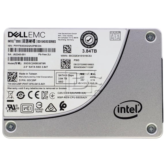 Restored Intel SSDSC2KB038T8R 2.5" 3.8TB Solid State Drive (SSD), Silver
