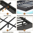 thumbnail image 2 of Kicode Full Size Metal Floating Platform Bed Frame with LED Lights Solid and stable Easy Assembly, 2 of 7