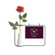 thumbnail image 1 of Logo más de un cigarrillo Botella de decoración de jarrones colgantes de flores rosas artificiales, 1 of 3