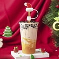 thumbnail image 4 of CuiLiyq Christmas Straw Cover Cap, Reusable Cute Drinking Straw Topper Accessories, Portable Protector Plugs Decorations Gifts for Party Christmas, 4 of 6