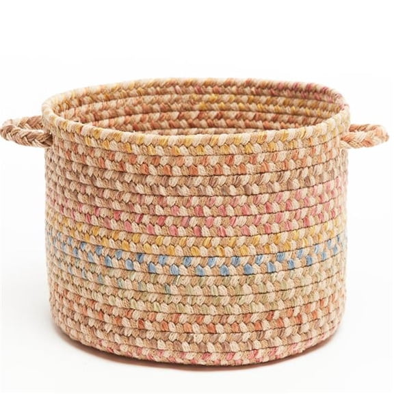 Rhody Rug WO51B018X012 18 x 12 in. Woodstock Basket, Khaki & Multi Color