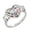 Silver, variant on foraging Dimple Zircon Shape Hollow Pattern Ring in 925 Sterling Silver
