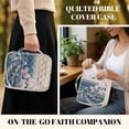 thumbnail image 4 of Xoenoiee Cherry Blossom Sea Waves Print Bible Cover Case Carrying Book Case Church Bag Quilted Cotton Bible Protective with Handle and Zipper Pocket, Gift for Men, Women, Father, Mother, 4 of 7