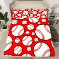 thumbnail image 2 of Castle Fairy Female Men Adults Baseball Game Twin Sheet Sets 3pcs,Sport Theme Twin Fitted Sheet Microfiber,Ball Gaming Breathable Flat Sheet,Luxury Bedroom Decor, 2 of 7