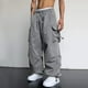 thumbnail image 4 of Pantalones cargo deportivos de cintura informal para hombre - Bolsillo tejido con cordón - Ropa urbana para todas las estaciones, 4 of 8