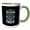 Green/White, variant on 3drose, Never Underestimate an Old Man with a Truck. Funny Trucker Gift, 11oz Two-tone Black Mug