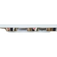 thumbnail image 3 of Cronus Quart Three Bowl White Enamel Pet Food Holder, 3 of 4