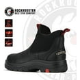 thumbnail image 2 of ROCKROOSTER Men's 6 inch Black Leather Steel Toe Waterproof EH Protective Slip On Work Boots AK323-10.5, 2 of 7