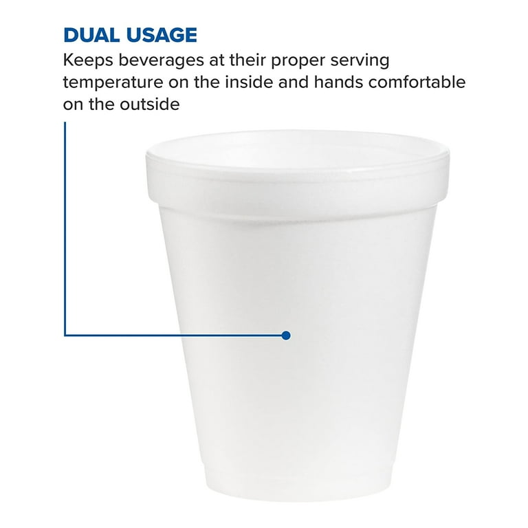 Dart 12J12 12 oz Insulated Foam Cup - Polystyrene, White