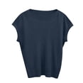 thumbnail image 5 of Womens Office Knit Sweater Vest Short Sleeve Loose Vest Pullover Solid Thin Top Blue M, 5 of 5