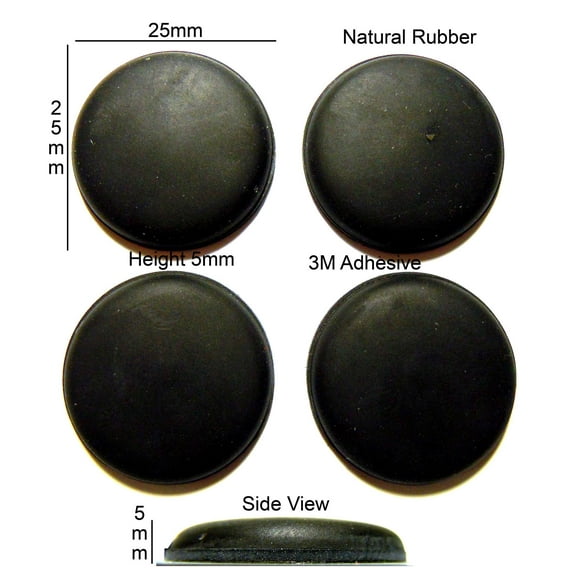 VATh Self Adhesive Rubber Feet Set 25mm(L) x 25mm(W) x 5mm(H) 4pcs [RB175]