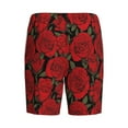 thumbnail image 4 of Yiaed Rose Flowers for Men's Soft Sleep Pajama Short Lounging Pajama Shorts-Large, 4 of 8