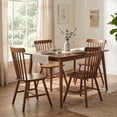 thumbnail image 3 of Dayalane Farmhouse Windsor Dining Chairs Set of 4, Solid Wood Spindle Back Dining Side Chairs, Mid-Century French Country Oak Kitchen Chairs for Dining Room Living Room Kitchen Restaurant, Walnut, 3 of 16
