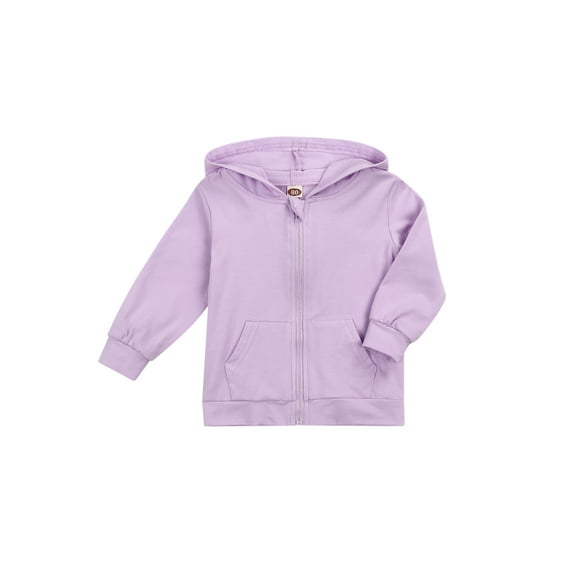 Kids' Hooded Sweatshirt Full Zip Casual Hoodies Jacket with Pockets Toddler Boys Girls Basic Outerwear