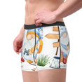 thumbnail image 4 of Balery Gnome Camping Fishing Men's Boxer Briefs, Soft and Breathable Cotton Underwear with nylon Waistband-Small, 4 of 9