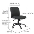 thumbnail image 3 of Pemberly Row Big and Tall Mid Back Task Office Chair in Black, 3 of 3