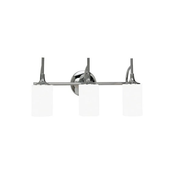 Sea Gull Lighting 44954-05 Stirling 3-Light Wall / Bath in Chrome