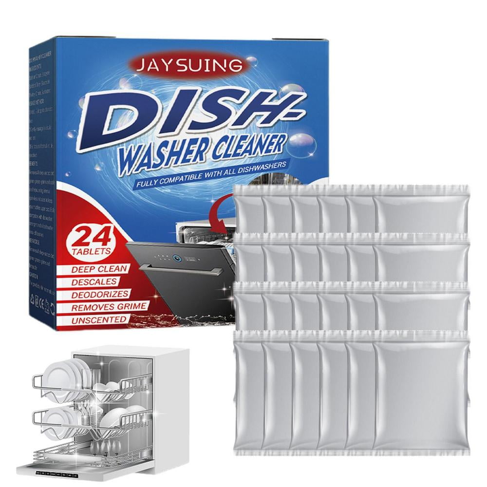 Huoge Dishwasher Cleaner and Deodorizer 24pcs Dishwasher Cleaner Deodorizer Descaler Tablets